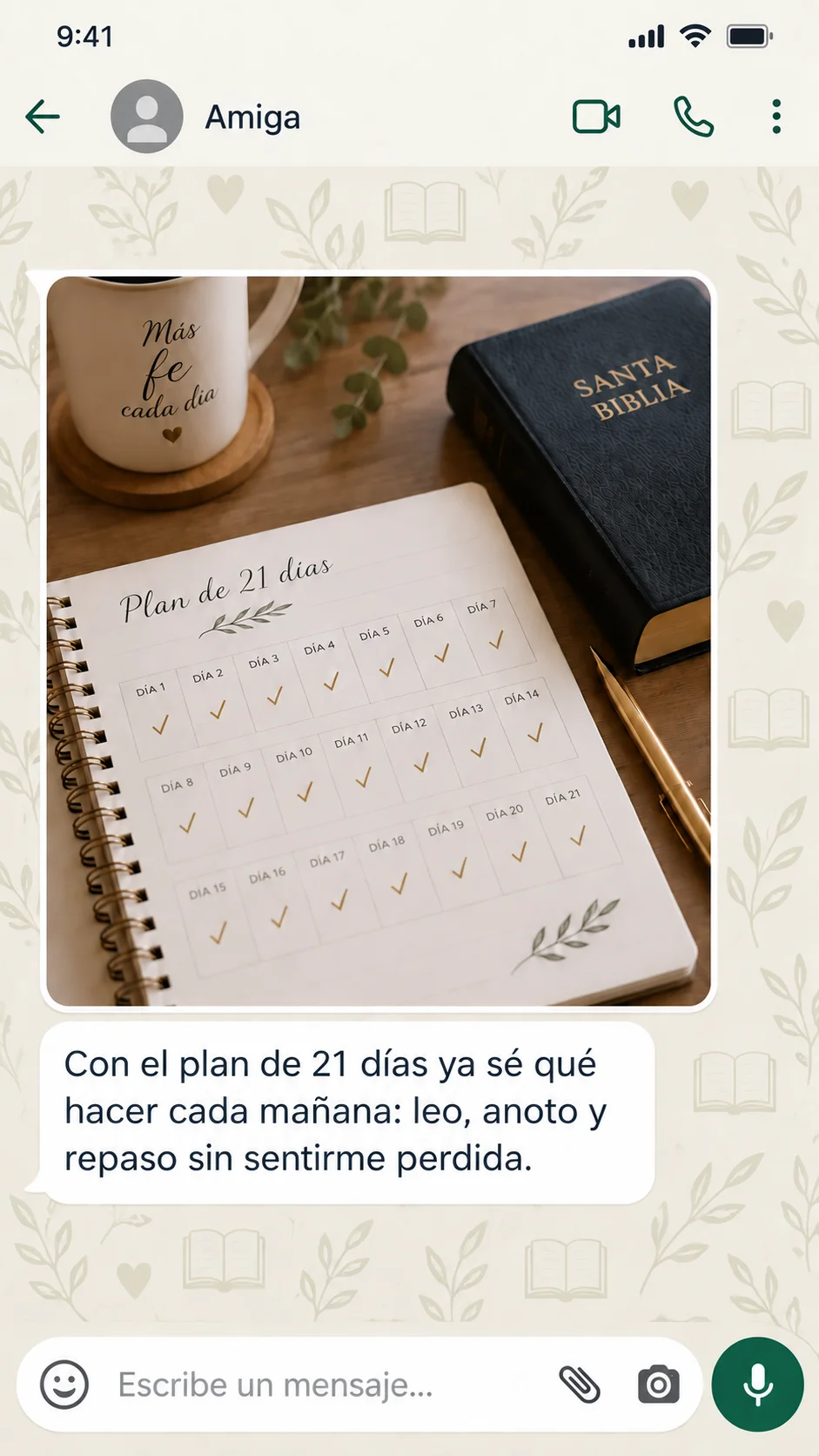 Testimonio: plan de 21 días para leer, anotar y repasar
