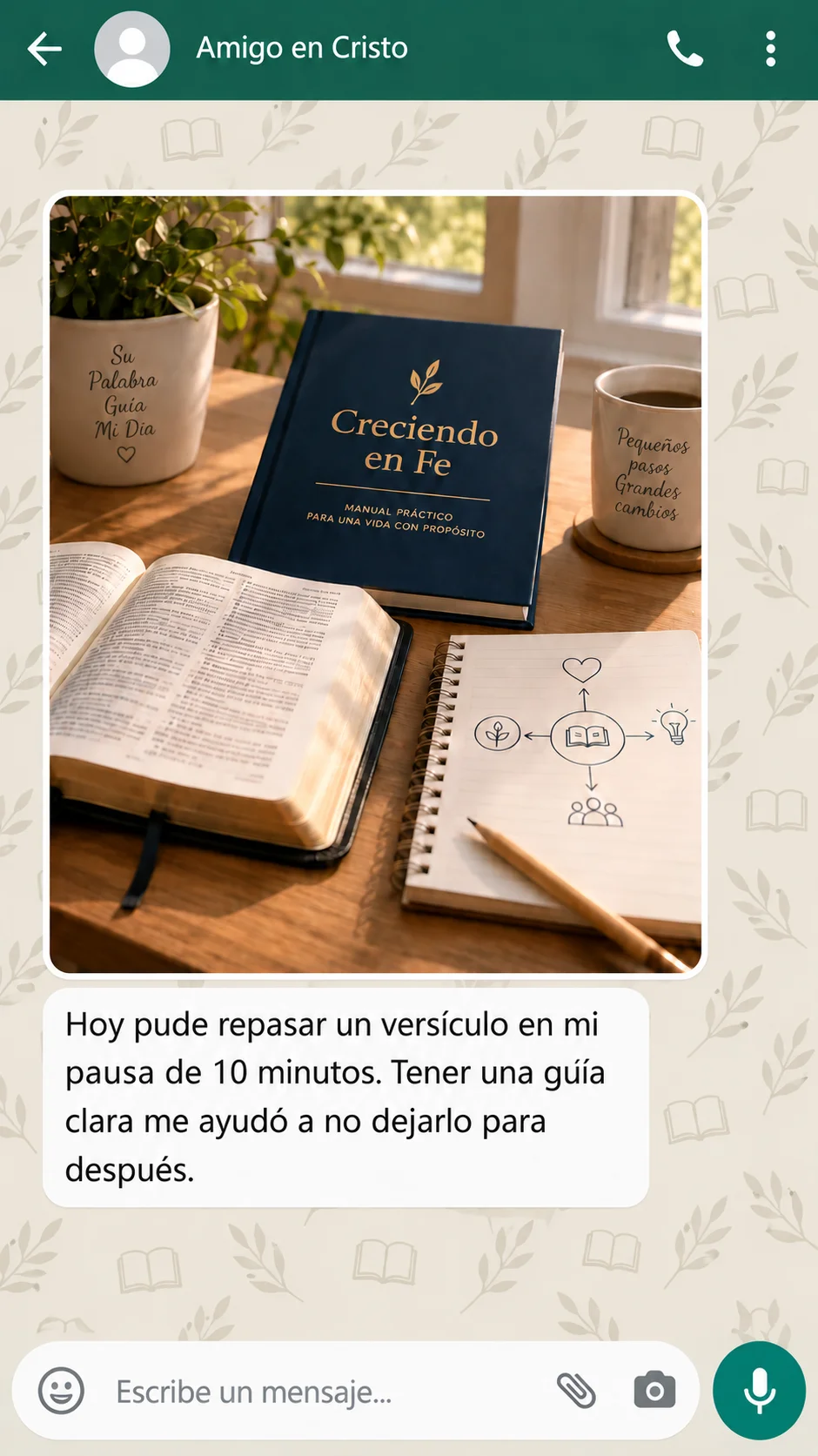 Testimonio: repasar un versículo en 10 minutos con Creciendo en Fe