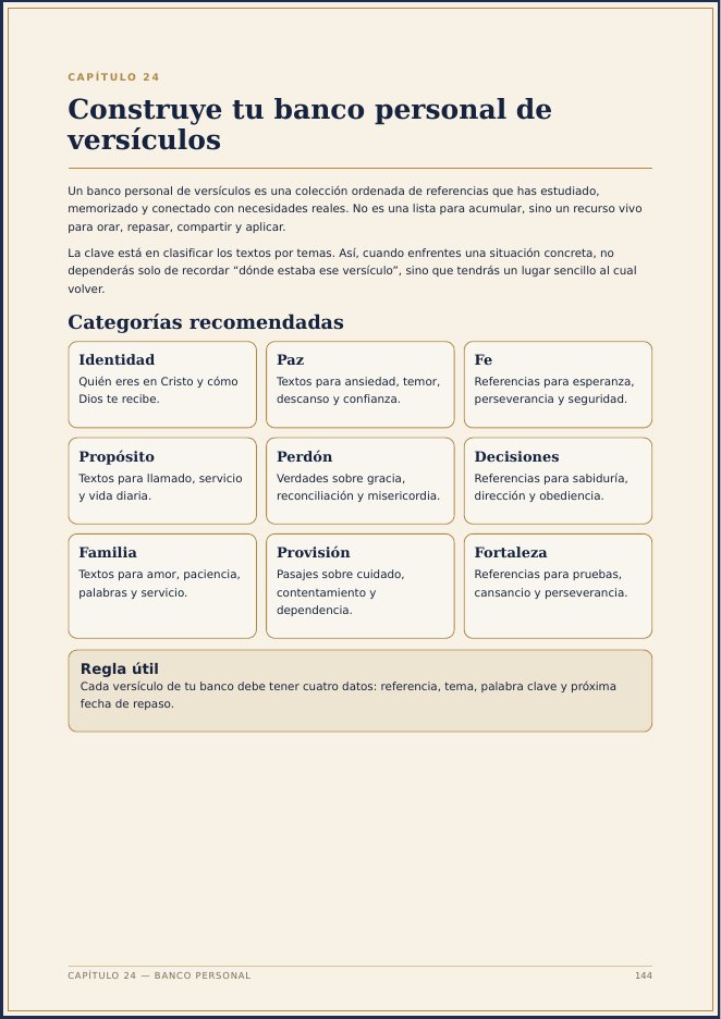 Página del manual: Construye tu banco personal de versículos